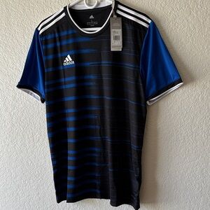 Adidas Men's Black and Blue Jersey